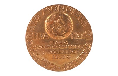 Lot 1622 - BERNARD VOORHOOF OF BELGIUM F.C. WORLD CUP PARTICIPATION MEDAL