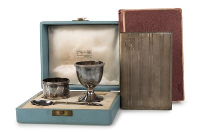 Lot 7 - GEORGE VI SILVER CIGARETTE CASE