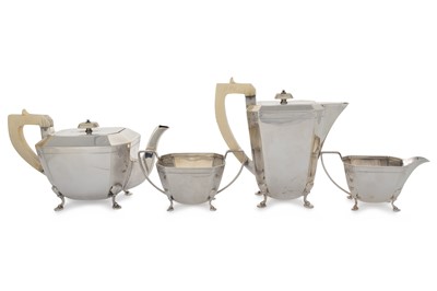 Lot 8 - ELIZABETH II SILVER FOUR PIECE TEA AND COFFEE SERVICE