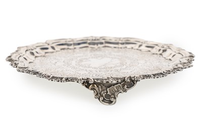 Lot 2 - VICTORIA SILVER CARD TRAY
