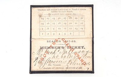 Lot 1643 - THIRD LANARK ATHLETIC CLUB SEASON TICKET