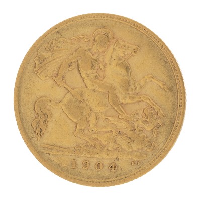 Lot 32 - EDWARD VII GOLD HALF SOVERIGN