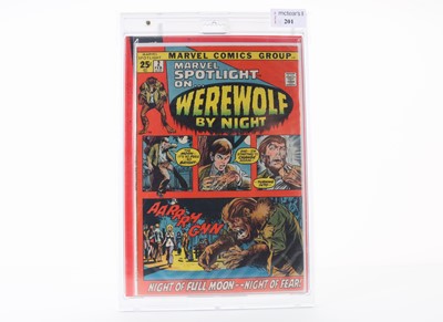 Lot 201 - MARVEL SPOTLIGHT #2-FIRST APPEARANCE OF WEREWOLF BY NIGHT