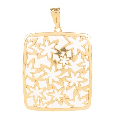 Lot 408 - GOLD DROP PENDANT