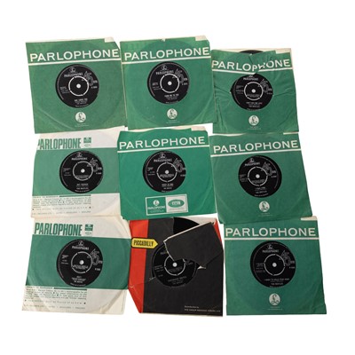 Lot 328 - ORIGINAL 9 UK THE BEATLES PARLOPHONE 45S
