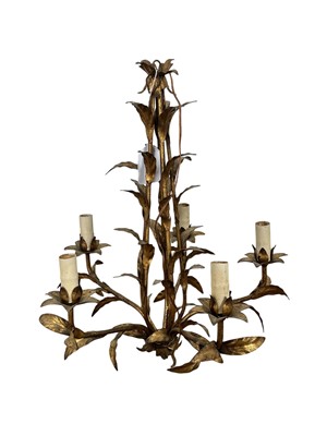 Lot 1186 - PAIR OF GILT METAL CHANDELIERS