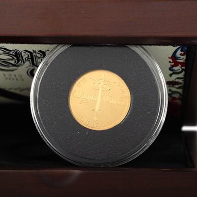 Lot 87 - ELIZABETH II 800TH ANNIVERSARY OF THE MAGNA CARTA GOLD PROOF PENNY