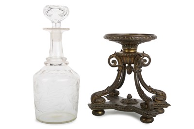 Lot 1187 - REGENCY BRONZE CANDLE STAND