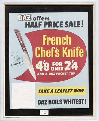 Lot 1188 - 'DAZ OFFERS HALF PRICE SALE' ADVERTISEMENT POSTER
