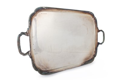 Lot 32 - GEORGE V SILVER SERVICE TRAY