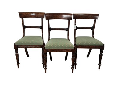 Lot 1202 - SET OF SIX WILLIAM IV ROSEWOOD DINING CHAIRS