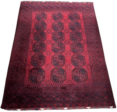 Lot 786 - AFGHAN FRINGED ERSARI CARPET