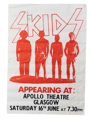 Lot 335 - SKIDS – GLASGOW APOLLO CONCERT POSTER