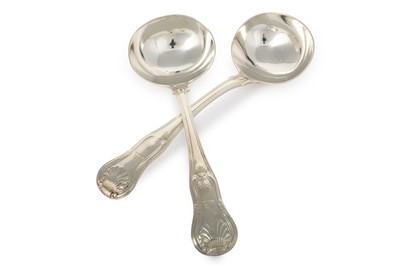 Lot 47 - PAIR OF GEORGE III SILVER SAUCE LADLES