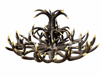 Lot 1220 - RESIN ANTLER CHANDELIER