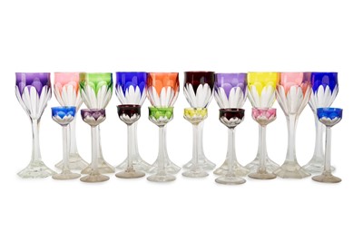 Lot 1222 - IN THE MANNER OF SAINT LOUIS, SUITE OF GLASSES