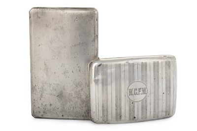 Lot 58 - GEORGE VI SILVER OBLONG CIGARETTE CASE