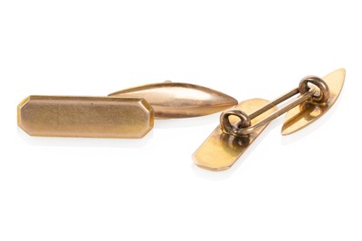 Lot 422 - PAIR OF GOLD CUFFLINKS