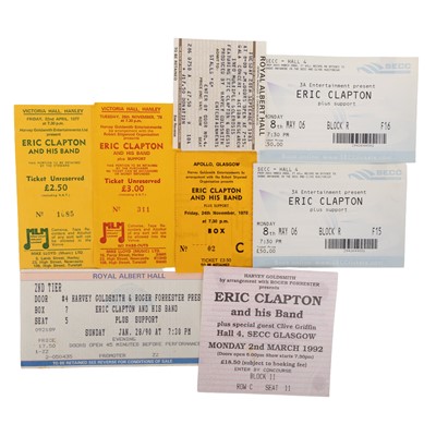 Lot 361 - ERIC CLAPTON–UK CONCERT TICKET COLLECTION – VINTAGE ORIGINALS
