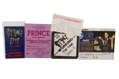 Lot 367 - PRINCE-TOUR PASSES, ALL ACCESS & CONCERT TICKETS-ORIGINAL MEMORABILIA