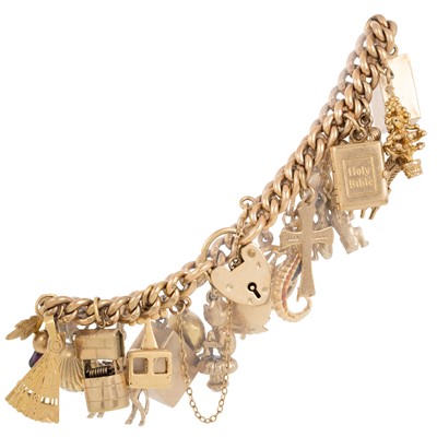 Lot 439 - GOLD CHARM BRACELET