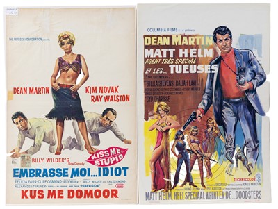 Lot 272 - GROUP OF THREE ORIGINAL BELGIAN DEAN MARTIN CINEMA POSTERS