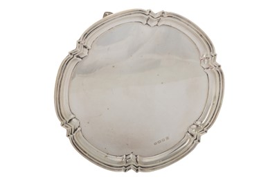 Lot 68 - ELIZABETH II SILVER CARD TRAY
