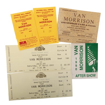 Lot 387 - VAN MORRISON ORIGINAL CONCERT TICKETS AND AFTERSHOW PASS