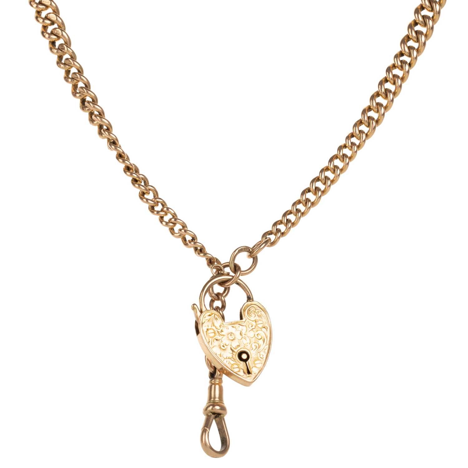 Lot 447 - ROSE GOLD FLATTENED LINK BRACELET