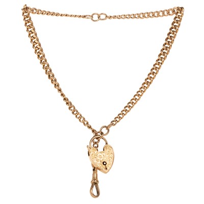 Lot 447 - ROSE GOLD FLATTENED LINK BRACELET