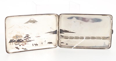 Lot 801 - JAPANESE SILVER CIGARETTE CASE