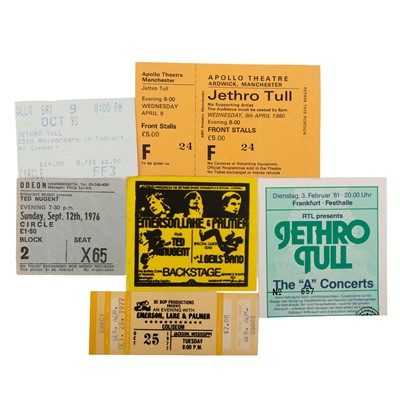 Lot 384 - VINTAGE ROCK & PROGRESSIVE CONCERT TICKETS AND PASSES