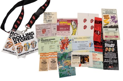 Lot 382 - THE ROLLING STONES-COLLECTION OF CONCERT TICKETS & PASSES