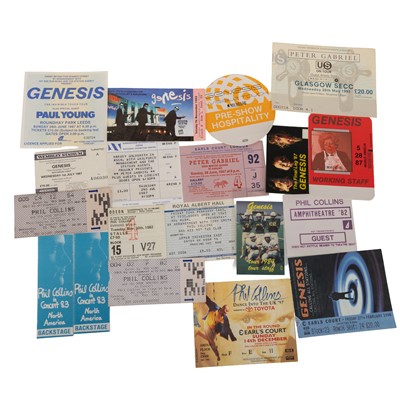 Lot 375 - GENESIS / PHIL COLLINS / PETER GABRIEL-TOUR TICKETS & PASSES COLLECTION