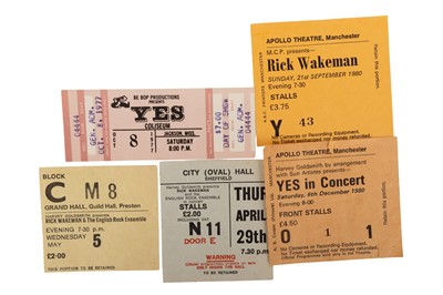 Lot 369 - YES / RICK WAKEMAN- VINTAGE CONCERT TICKETS COLLECTION