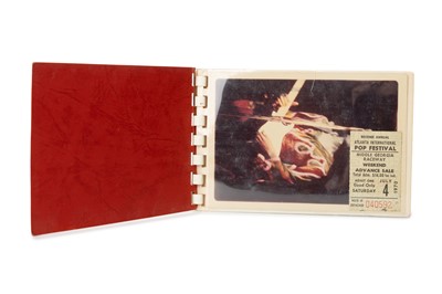 Lot 397 - JIMI HENDRIX-AN ORIGINAL PHOTO ALBUM FROM ATLANTA POP FESTIVAL WITH TICKET STUB
