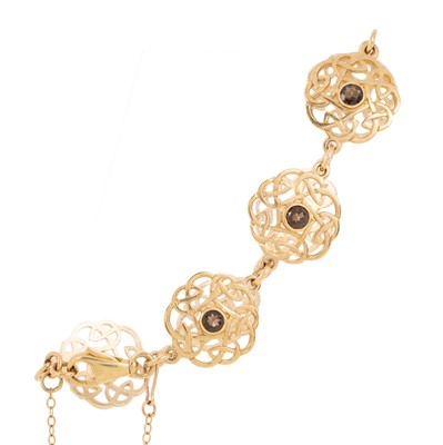 Lot 454 - SMOKY QUARTZ BRACELET