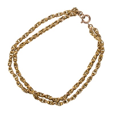 Lot 455 - GOLD DOUBLE ROW BRACELET