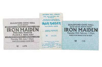Lot 402 - IRON MAIDEN – CONCERT TICKET STUBS