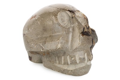 Lot 1256 - SEPTARIAN NODULE CRYSTAL SKULL