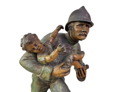 Lot 1258 - AFTER SAUVEE PAR X RAPHANEL, TWO SPELTER FIGURES