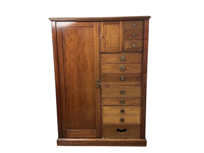 Lot 1324 - EDWARDIAN INLAID MAHOGANY LINEN PRESS