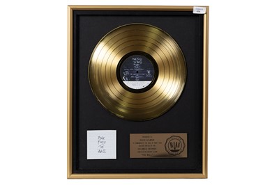 Lot 416 - PINK FLOYD “THE WALL” RIAA GOLD RECORD AWARD PRESENTED TO DAVID GILMOUR