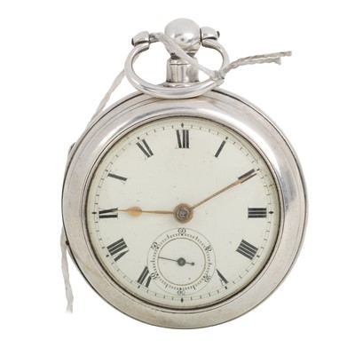 Lot 810 - SILVER PAIR CASED POCKET WATCH