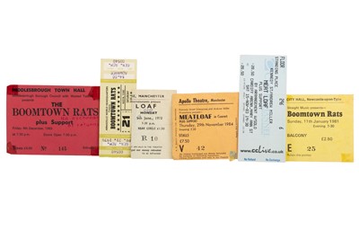 Lot 411 - BOOMTOWN RATS & MEAT LOAF ASSORTED VINTAGE CONCERT TICKETS