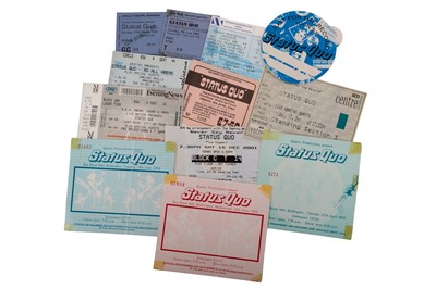Lot 410 - STATUS QUO- COLLECTION OF CONCERT TICKETS & PASSES