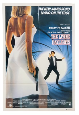 Lot 297 - JAMES BOND “THE LIVING DAYLIGHTS” AND “LICENCE TO KILL” ORIGINAL UK QUAD FILM POSTERS-TIMOTHY DALTON
