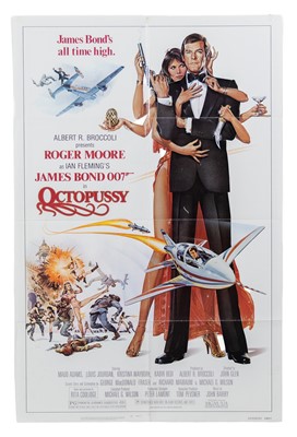 Lot 299 - JAMES BOND “OCTOPUSSY” ORIGINAL US FILM POSTER-ROGER MOORE