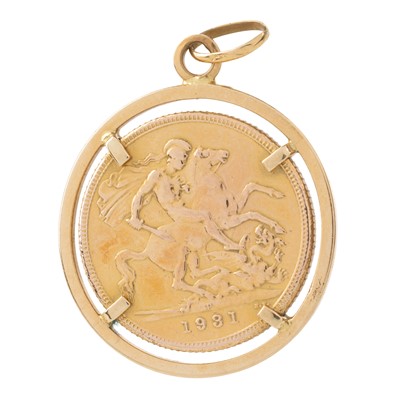 Lot 26 - GEORGE V GOLD SOVEREIGN PENDANT