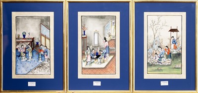 Lot 820 - SET OF SIX CHINESE RICE PAPER DRAWINGS